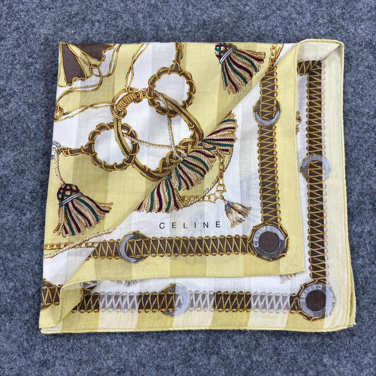 Celine × Vintage Handkerchief # E035 # Bandana # Neckerchief Size ONE SIZE - 1 Thumbnail