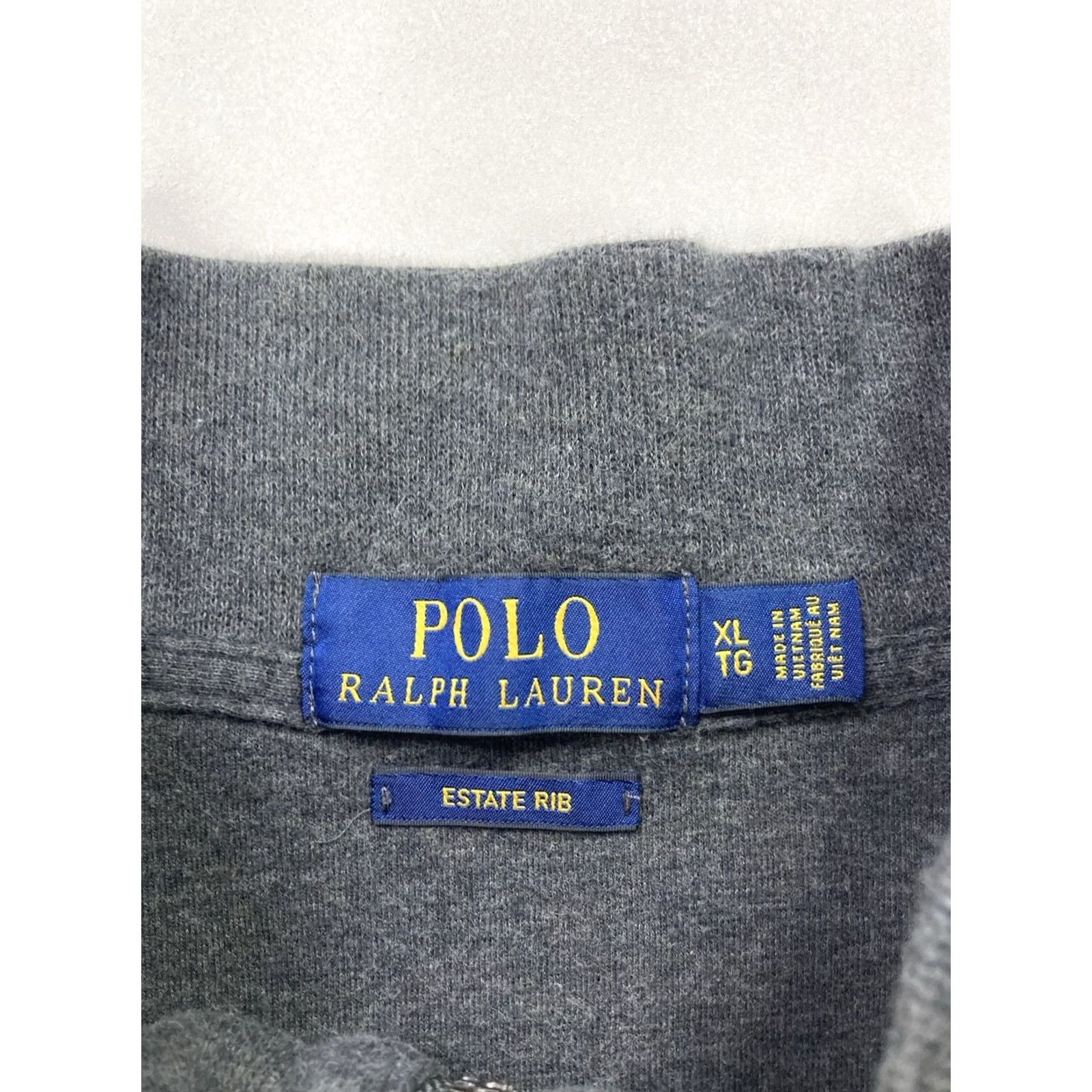 Polo Ralph Lauren VINTAGE Polo Ralph Lauren Estate Rib 1/4 Quarter Zip Knit Sweater Men XL Gray Pony White Size US XL / EU 56 / 4 - 5 Thumbnail