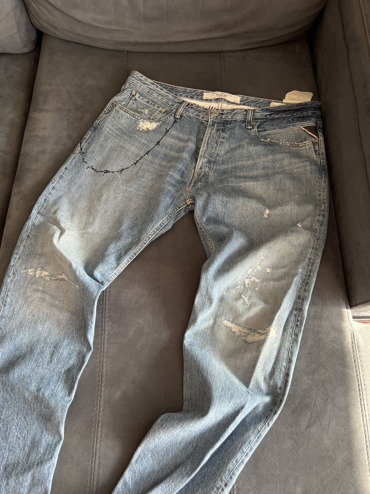 Replay Replay denim jeans pants Size US 36 / EU 52 - 7 Thumbnail