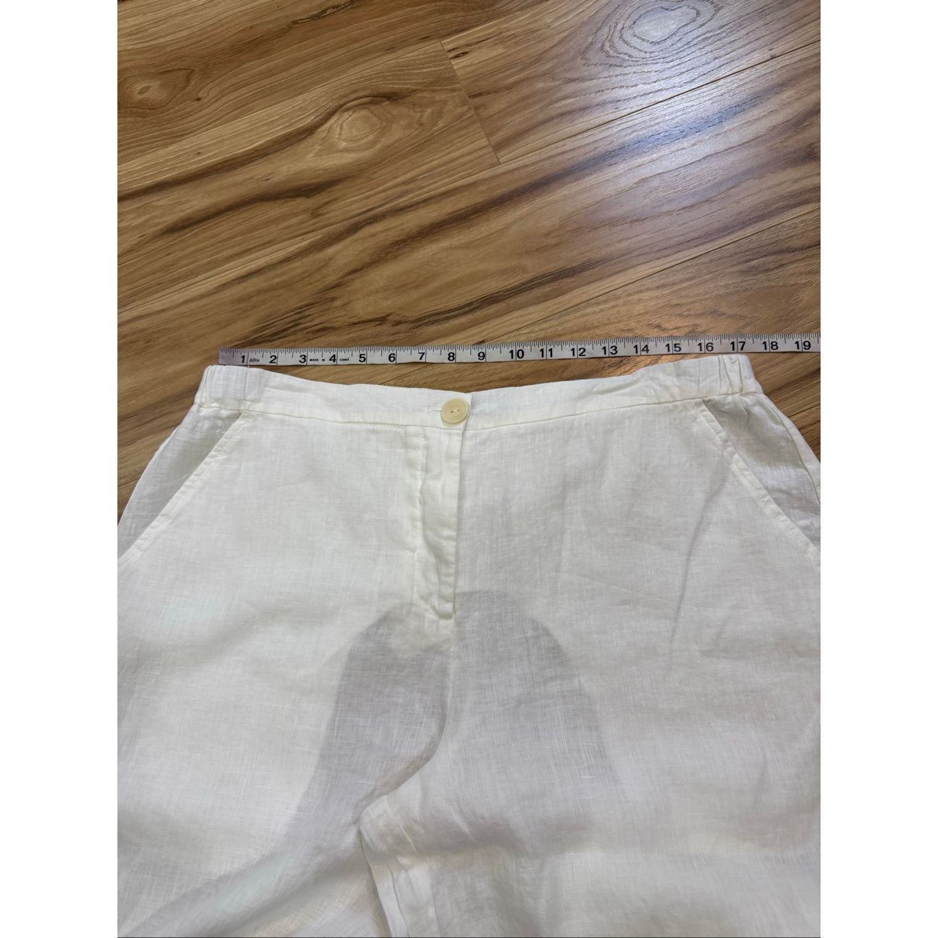 FLAX Flax linen white relax fit wide leg pants size M Size 30" / US 8 / IT 44 - 7 Thumbnail