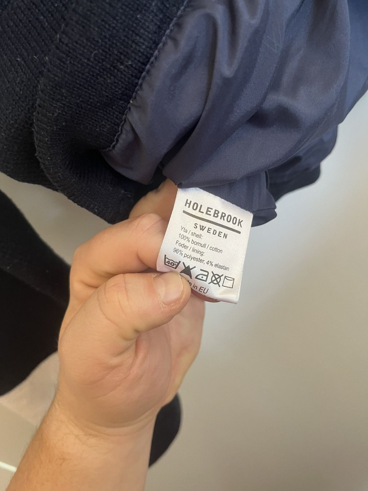Other Holebrook Sweden men's windproof sweater navy/white Size L Size US L / EU 52-54 / 3 - 11 Thumbnail