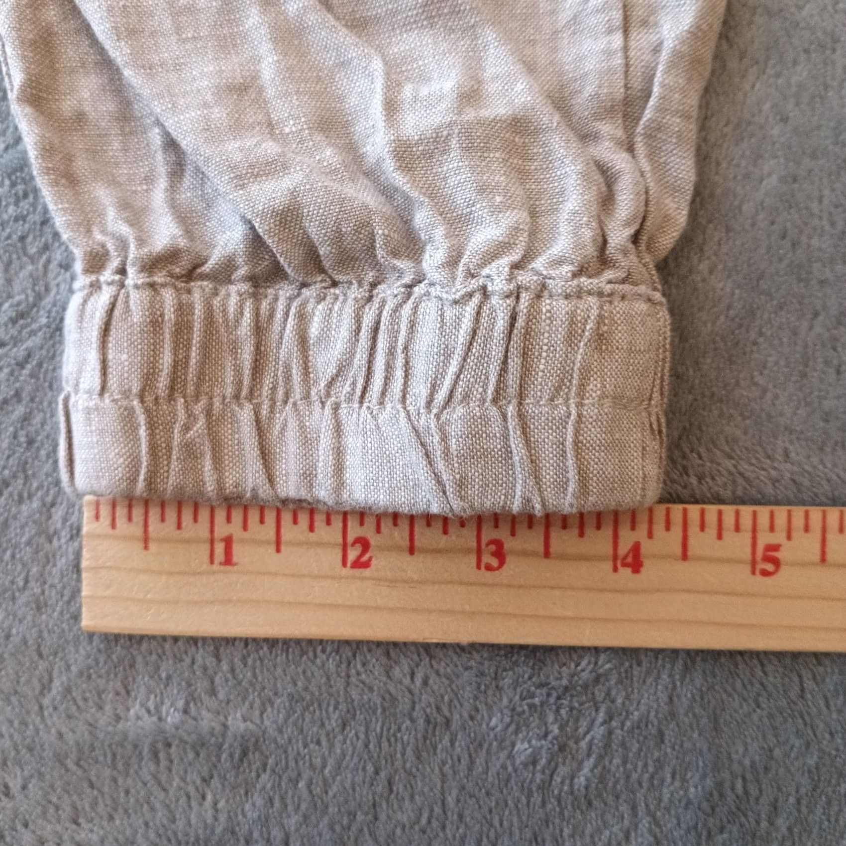 Nicole Miller Nicole Miller Cargo Pants Womens Small Gray Linen Drawstring Tapered 28x29 Size 28" / US 6 / IT 42 - 6 Thumbnail