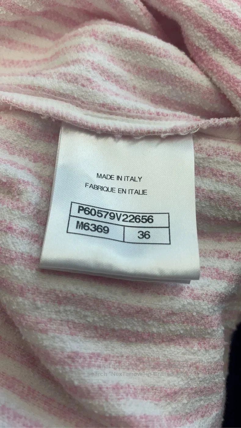 Chanel Chanel Pink White Stripe Coat. Size US XS / EU 42 / 0 - 4 Thumbnail