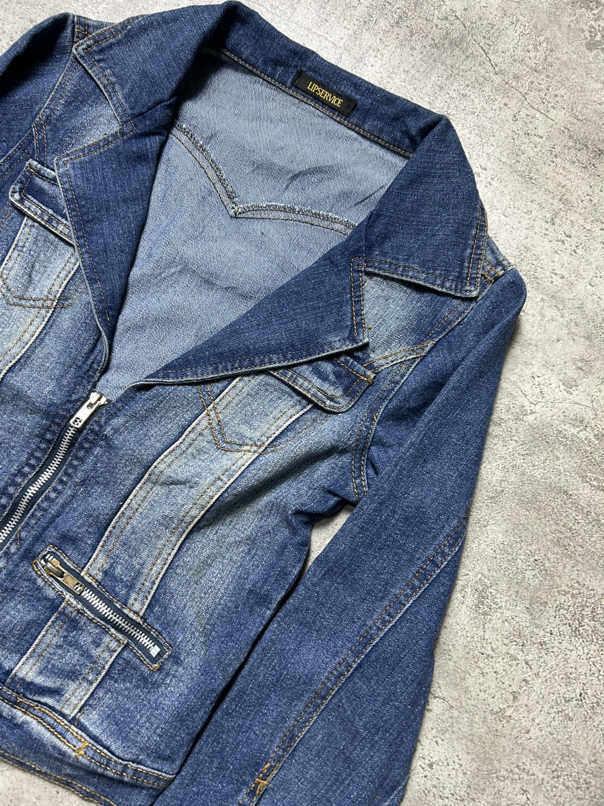 Lip Service 2000s Lip Service Vkei Denim Jacket Size XS / US 0-2 / IT 36-38 - 2 Thumbnail