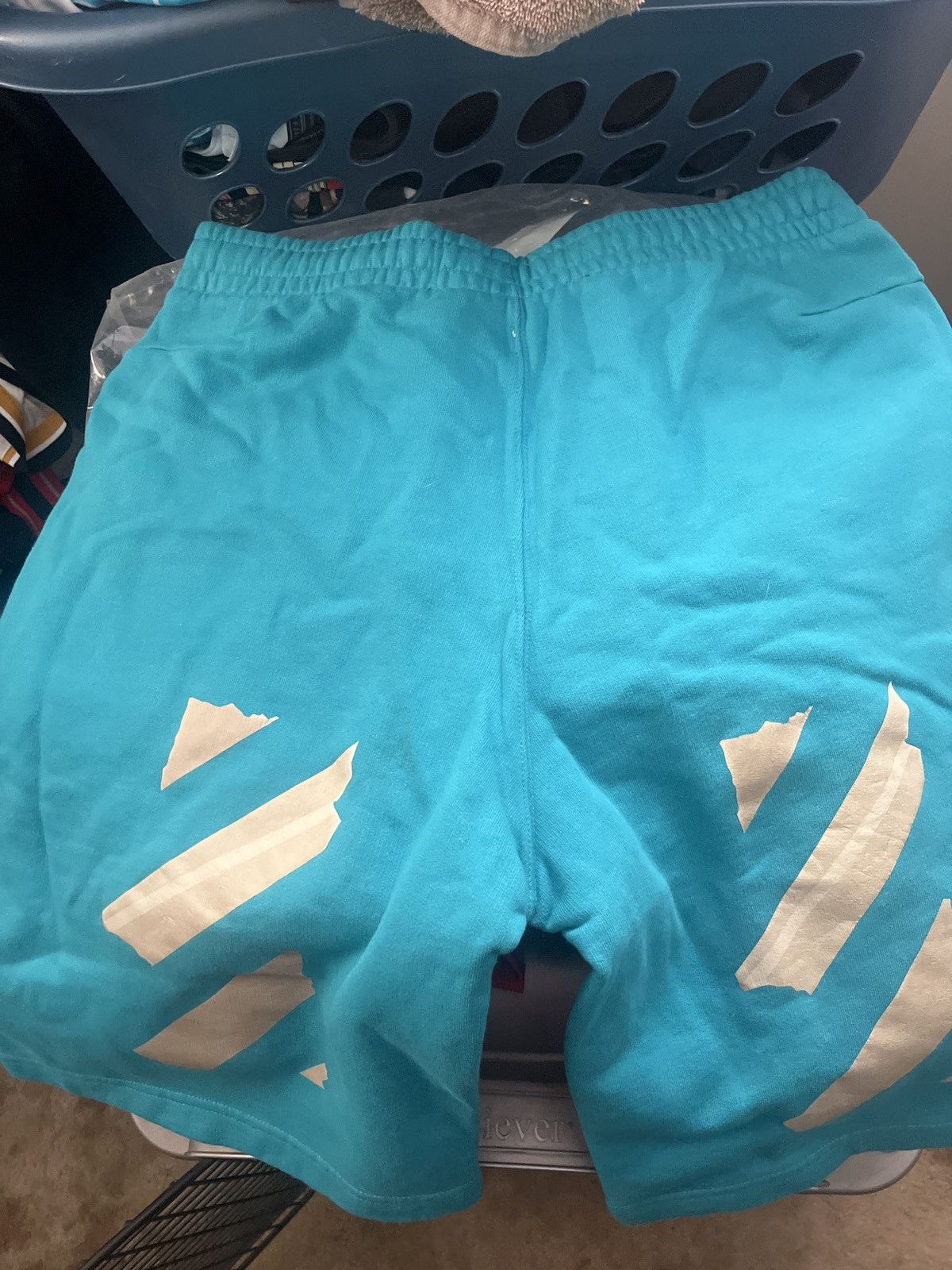 Off-White Off white Tape Arrows Track Shorts In Blue Size US 39 - 2 Thumbnail