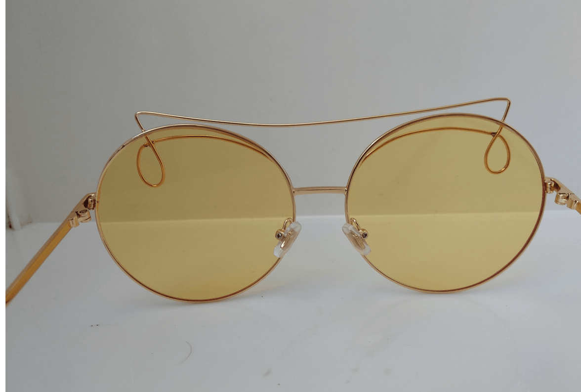 Other Mod Diva Gold Round Sunglasses Frame PIN UP GIRL Size ONE SIZE - 5 Thumbnail