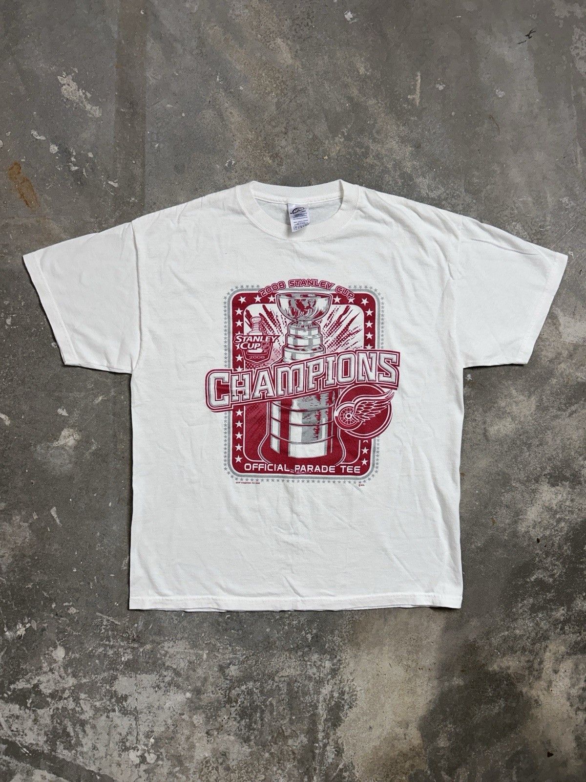 Delta Vintage 2008 Detroit Red Wings NHL Champions T-Shirt Size US L / EU 52-54 / 3 - 1 Thumbnail