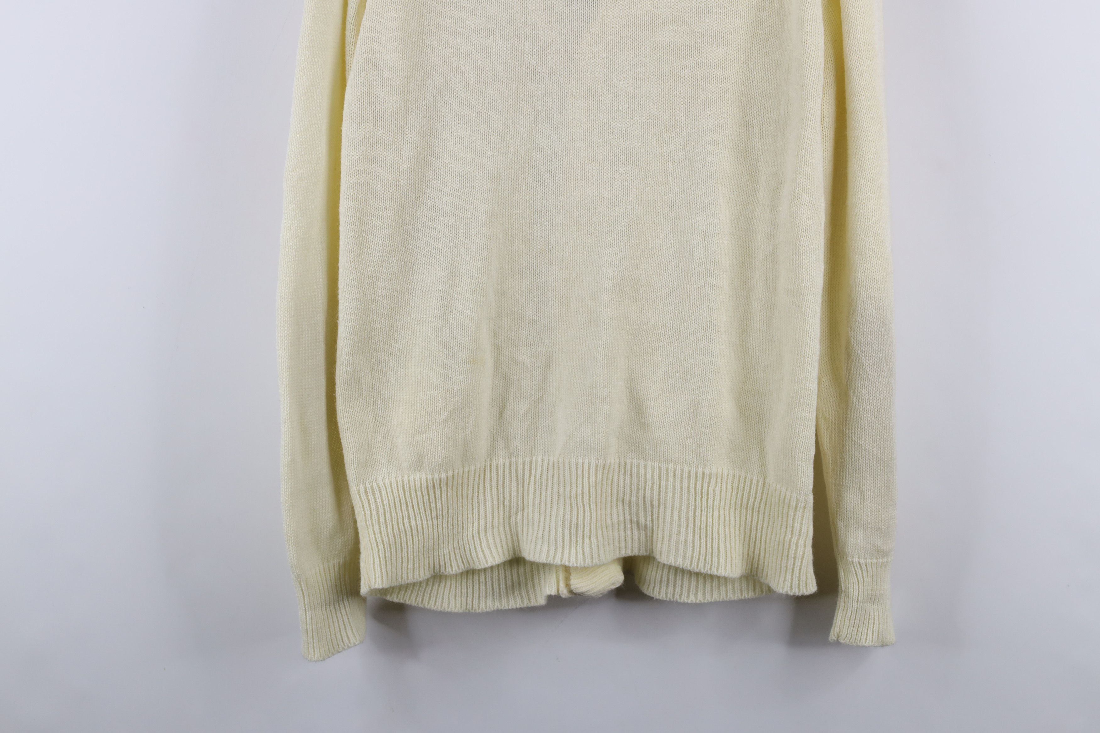 Vintage Vintage 70s Streetwear Knit Cardigan Sweater Pale Yellow Size US S / EU 44-46 / 1 - 14 Thumbnail