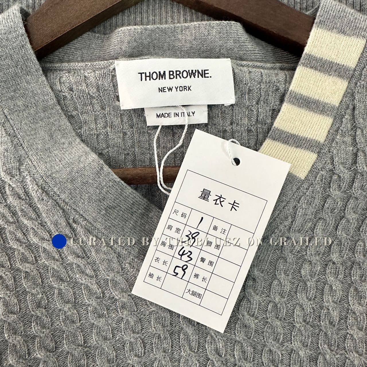 Thom Browne Thom Browne Gray V-Neck Sweater Size US S / EU 44-46 / 1 - 3 Thumbnail