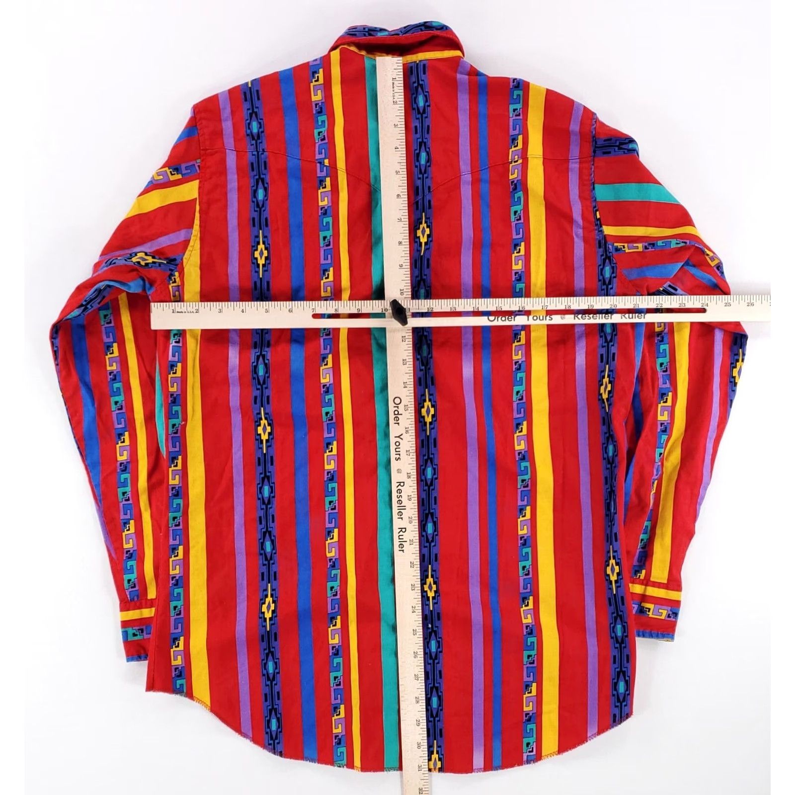 Wrangler Wrangler Button Down Shirt Long Sleeve Red Southwest Aztec Mens 16/34 Men Mens 16 Red Long Sleeve Southwest Aztec Button Down Shirt Wrangler Size US L / EU 52-54 / 3 - 4 Thumbnail