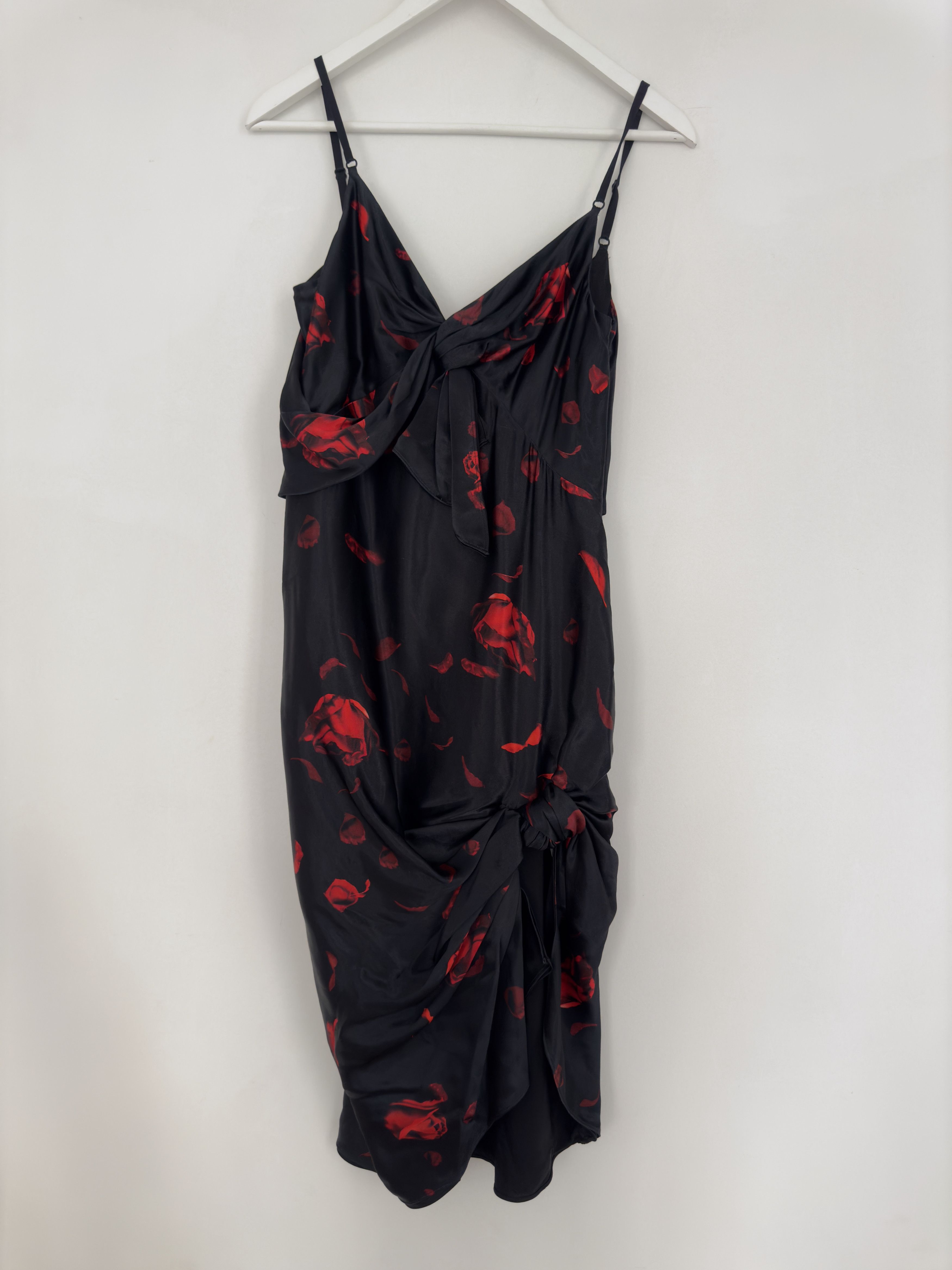 Alexander Wang Rose Print Cami Slip Dress, Black And Red - Alexander Wang Size S / US 4 / IT 40 - 5 Thumbnail