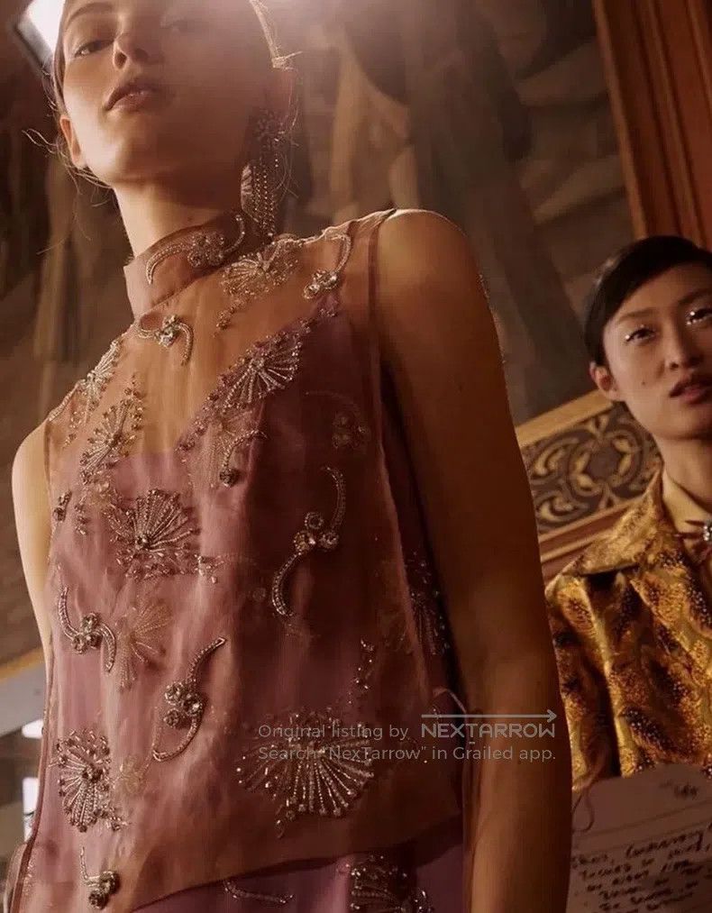 Dries Van Noten Dries Van Noten Runway-Exclusive Heavy-Detailed Beaded Sil Size M / US 6-8 / IT 42-44 - 1 Thumbnail