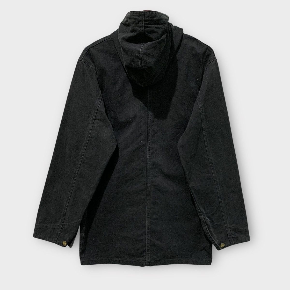 Carhartt VINTAGE CARHARTT DENIM HOODIE CHORE JACKET BUTTON BLACK Size US L / EU 52-54 / 3 - 2 Thumbnail