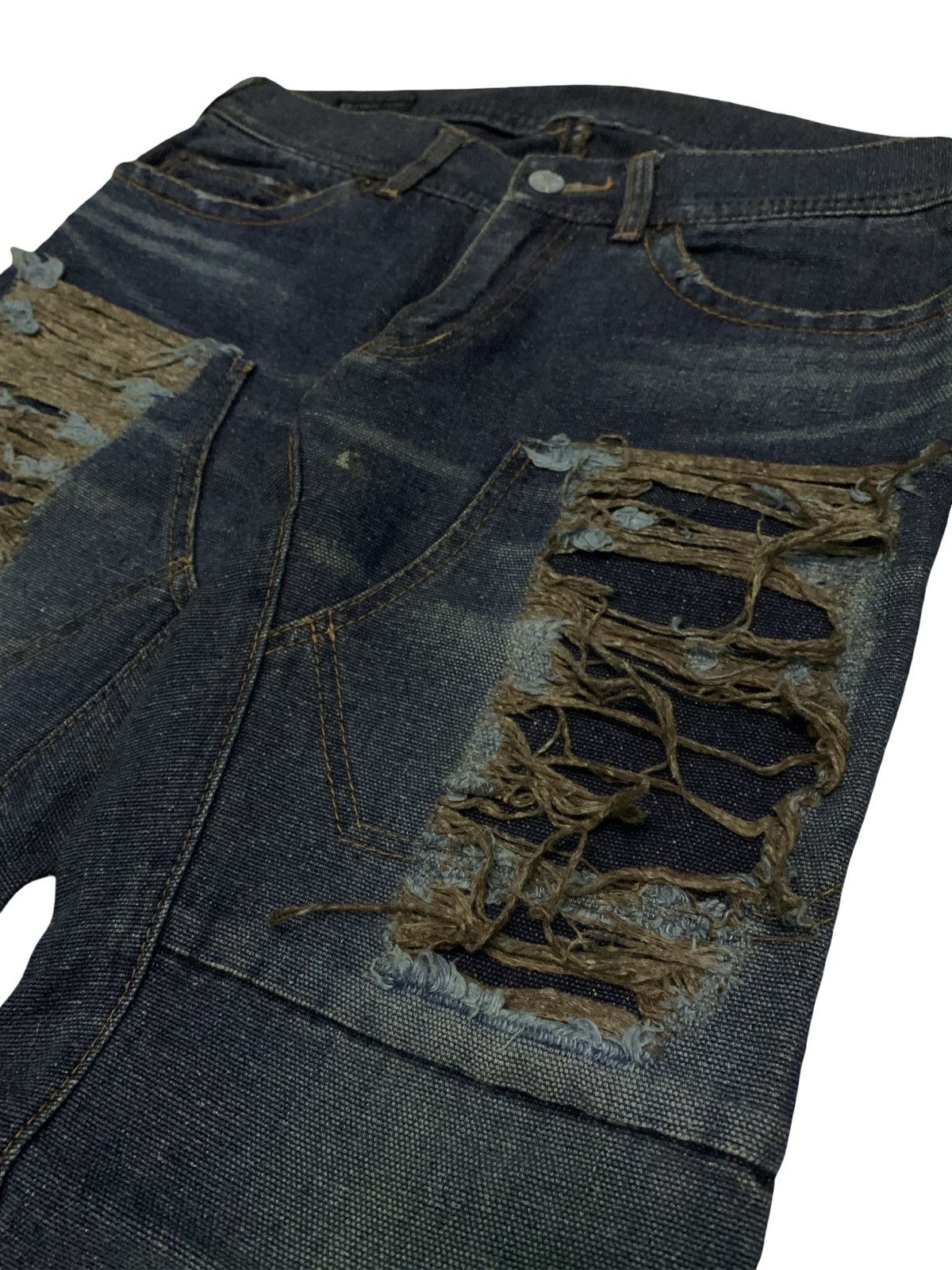 Final Home 💥Archive Issey Miyake Final Home Distressed Denim Size US 31 - 4 Thumbnail