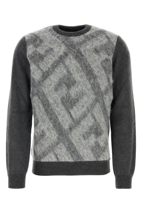 Fendi o1s1wg110125 Sweater in Black & Grey Size US XL / EU 56 / 4 - 1 Thumbnail