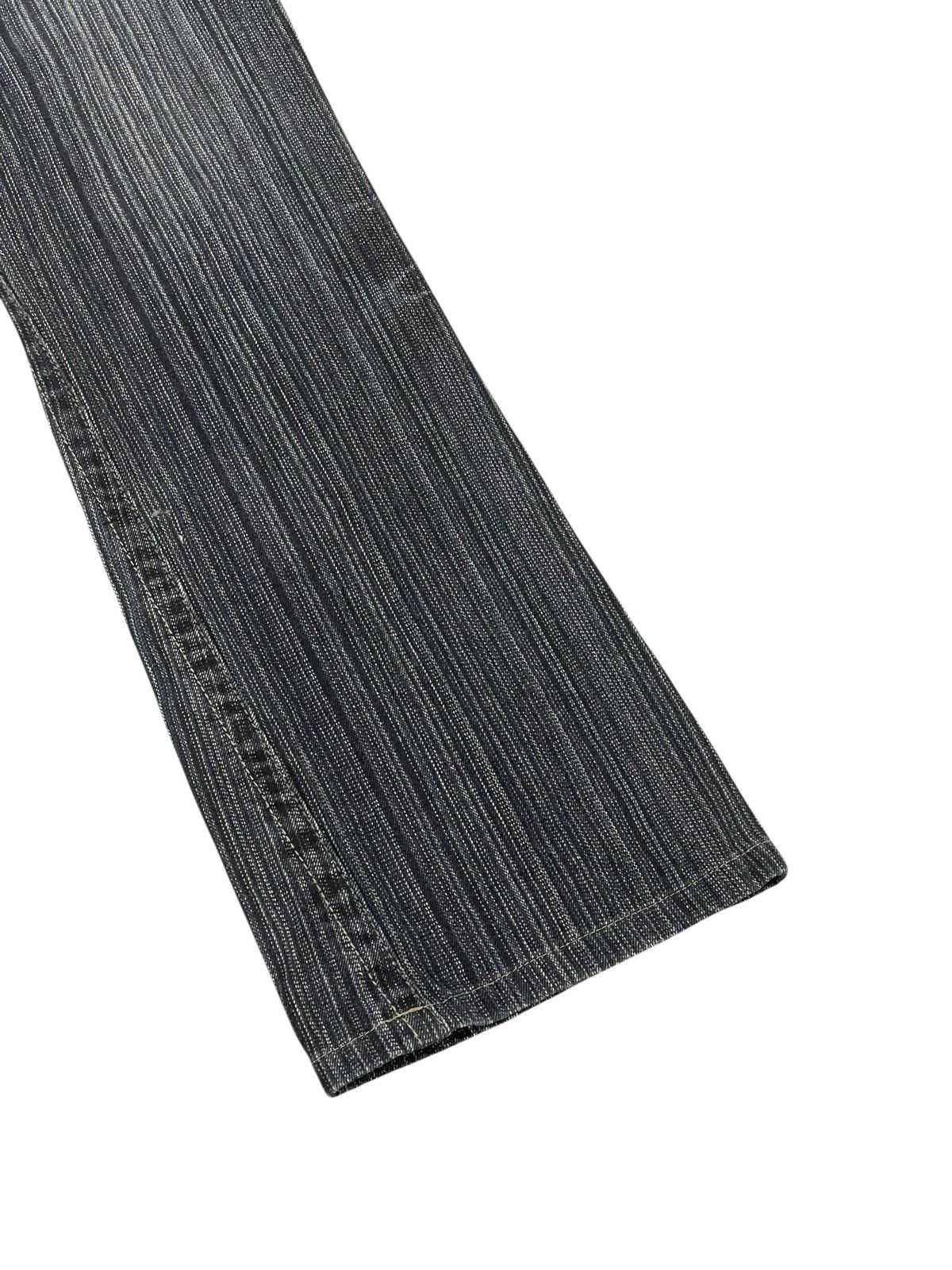 Japanese Brand Flare Jeans Ikka Pinstriped Denim Boot Cut 2🟦2 Size US 31 - 4 Thumbnail