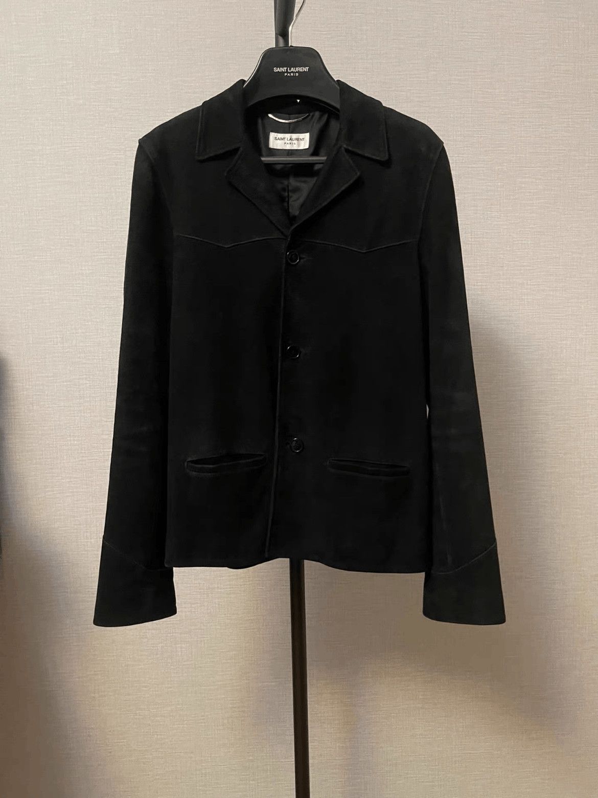 Saint Laurent Paris Sz 44 Saint Laurent Paris L13 Suede Jacket Size US S / EU 44-46 / 1 - 1 Thumbnail