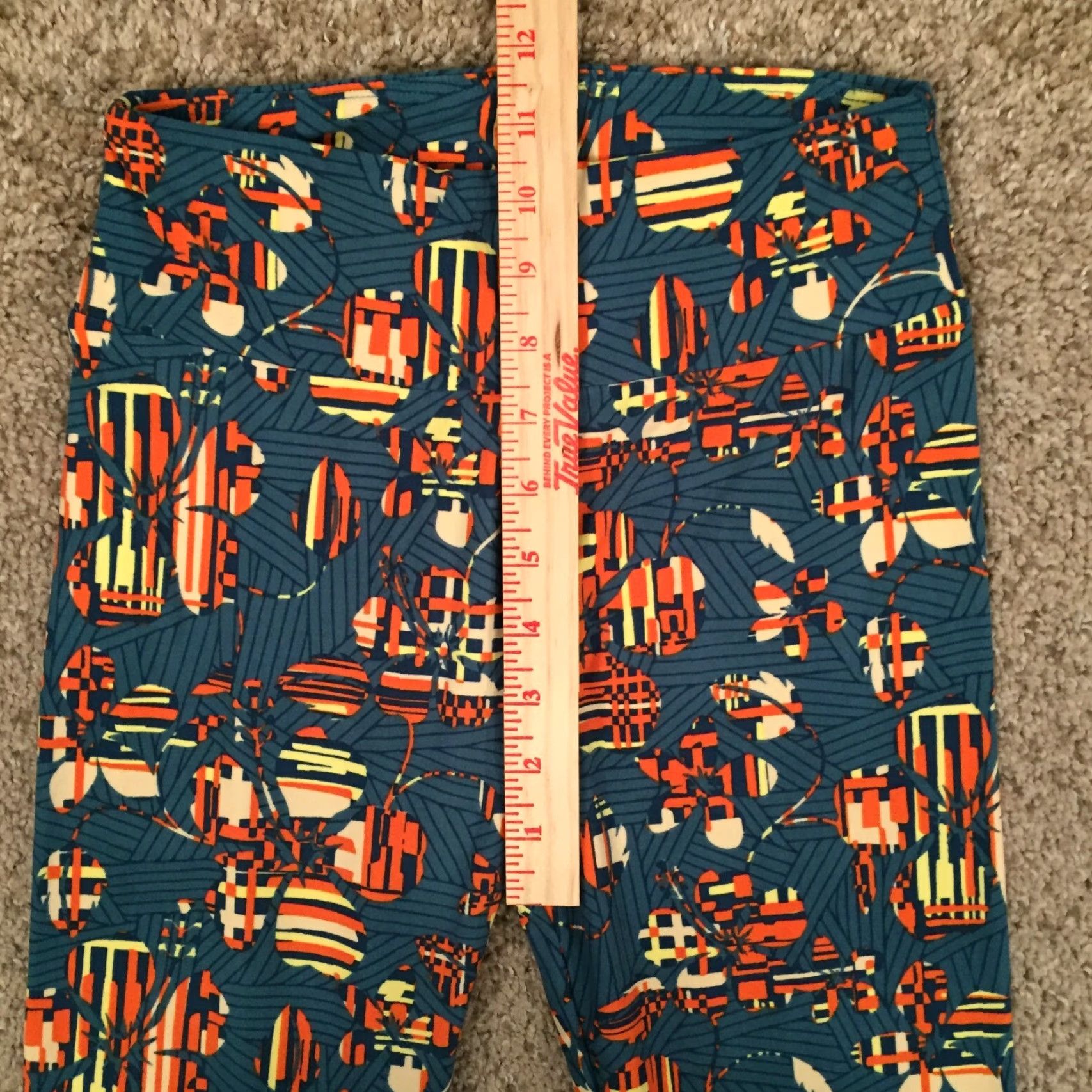 Vintage LuLaRoe Leggings One Size Green Floral NWOT Womens Regular Waist Elastic Jogger Casual Comfort Size 42" / US 20 - 3 Thumbnail