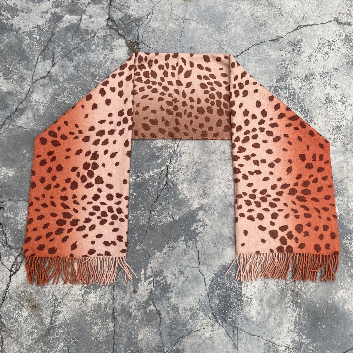 Borsalino BORSALINO Leopard Wool Scarf Size ONE SIZE - 1 Thumbnail
