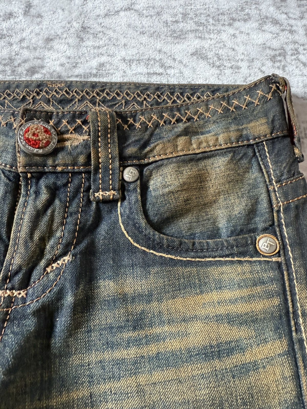 If Six Was Nine Edwin 515 Heavy Mud Washed Over stitch Flared Jeans Size US 28 / EU 44 - 11 Thumbnail