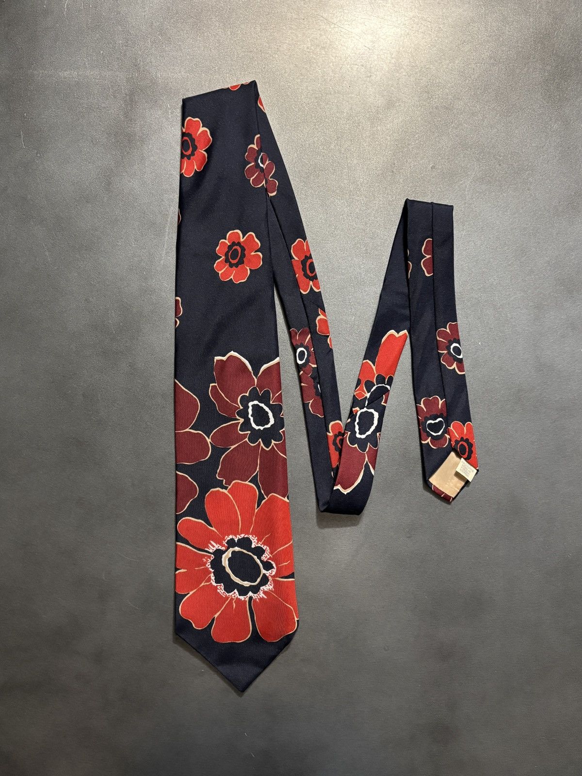 Yves Saint Laurent Vintage YSL Tie 1970s Yves Saint Laurent Floral Print MCM 80 Size ONE SIZE - 1 Thumbnail