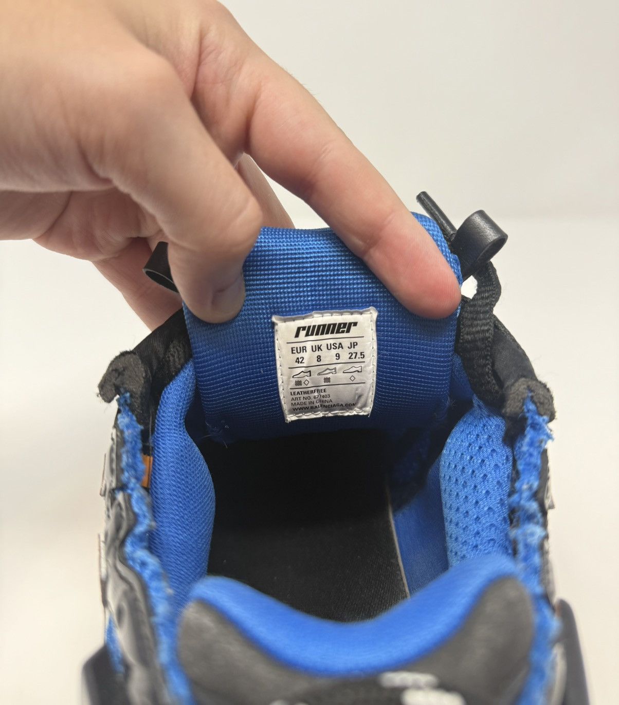 Balenciaga Balenciaga Runner Sneaker (Blue/Orange) Size US 9 / EU 42 - 7 Thumbnail