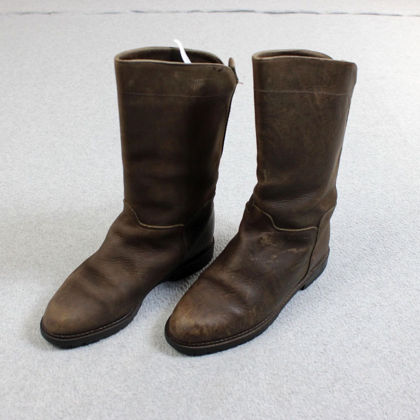 Vintage Santana Boots Women Size 10 Brown Leather Mid Calf Pull On Lined Heritage Canada Size US 10 / IT 40 - 6 Thumbnail