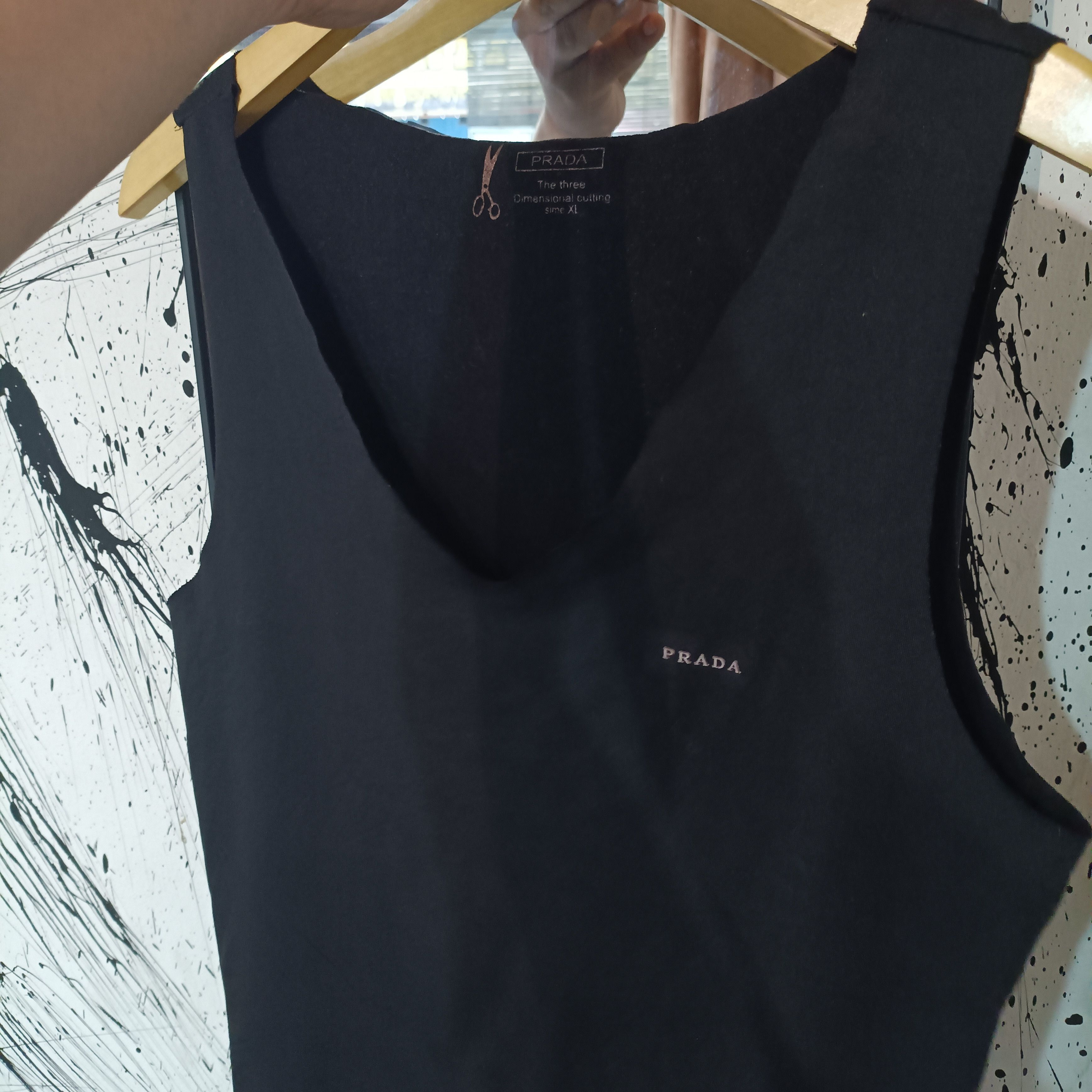 Prada 3D Cutting Sime Unfinished Tank Tops Size M / US 6-8 / IT 42-44 - 10 Thumbnail