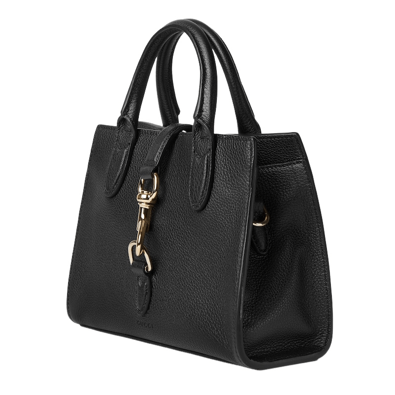 Gucci GUCCI $3590 Black Hook Closure Small Tote New Authentic Size ONE SIZE - 2 Thumbnail