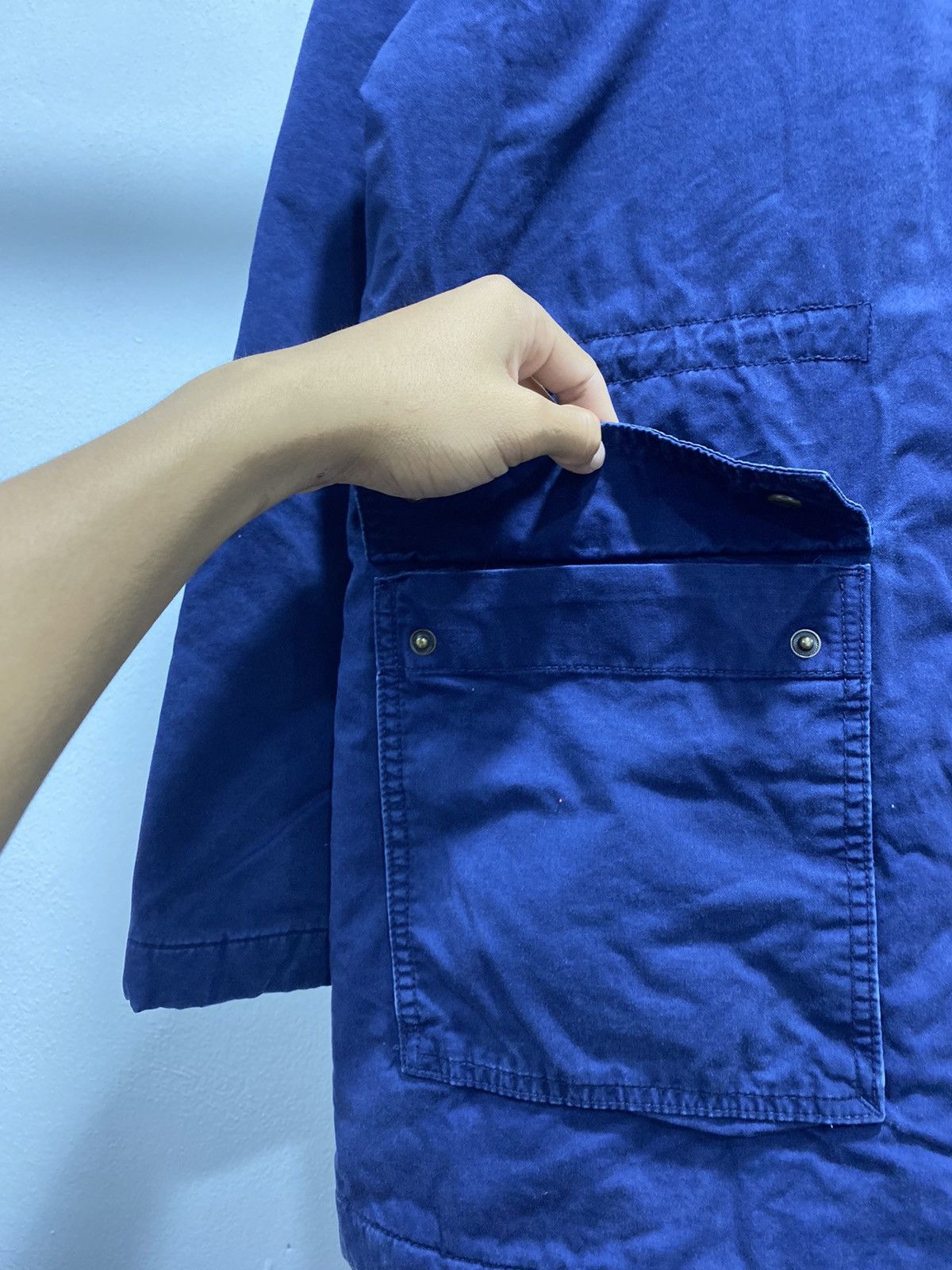 Vintage Vintage Blue Army Parka Hooded Size US M / EU 48-50 / 2 - 4 Thumbnail