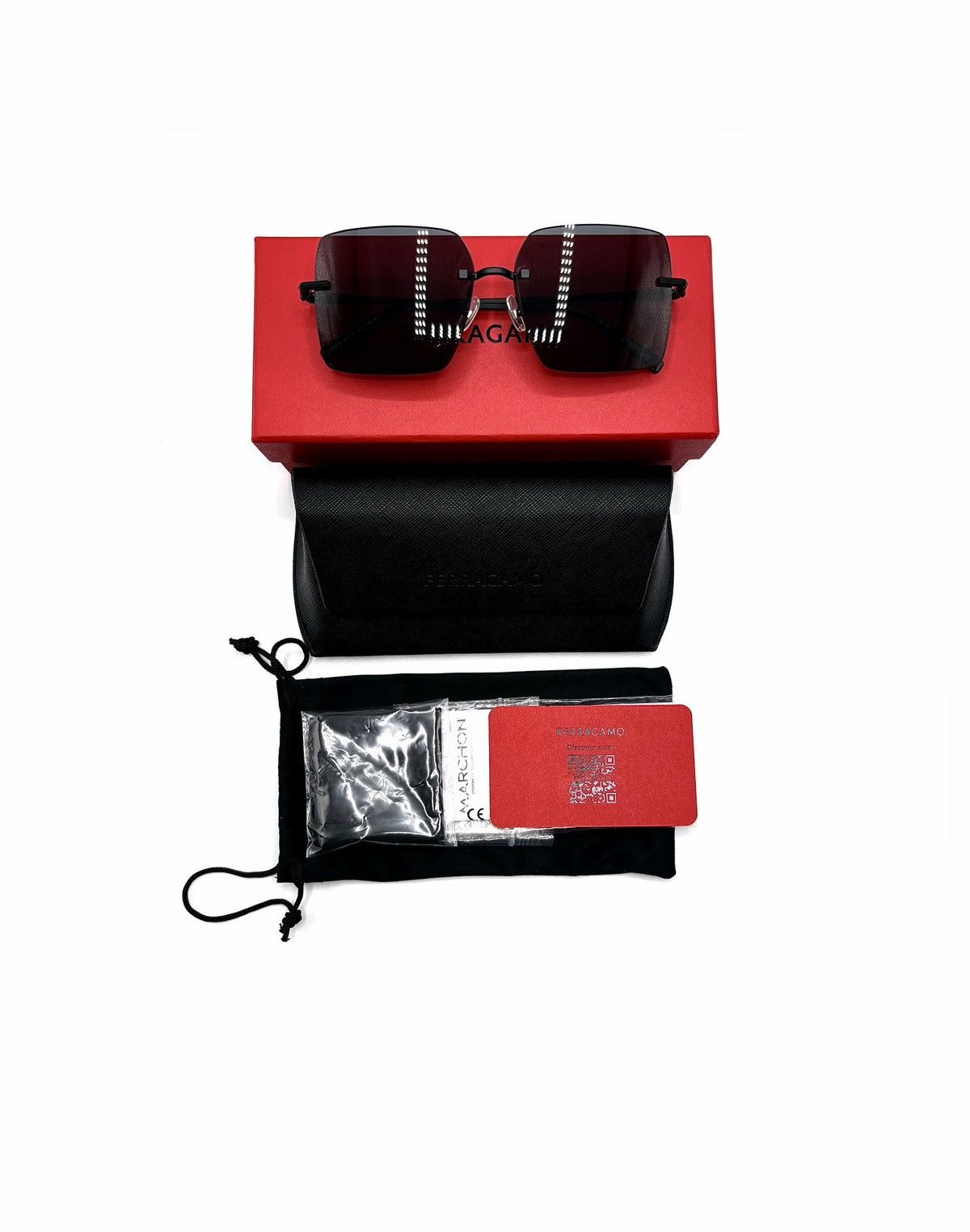Salvatore Ferragamo Ferragamo Prisma Metal Square Sunglasses Size ONE SIZE - 2 Thumbnail