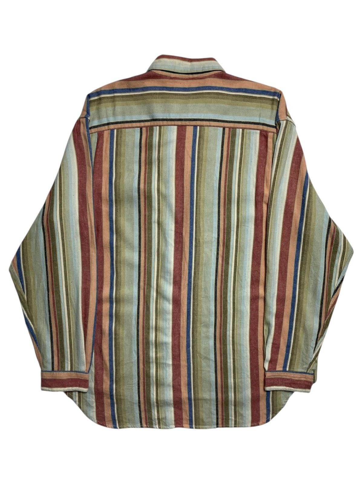 Nigel Cabourn 1990’s Nigel Cabourn - Stripe Long Shirt Size US XL / EU 56 / 4 - 12 Thumbnail