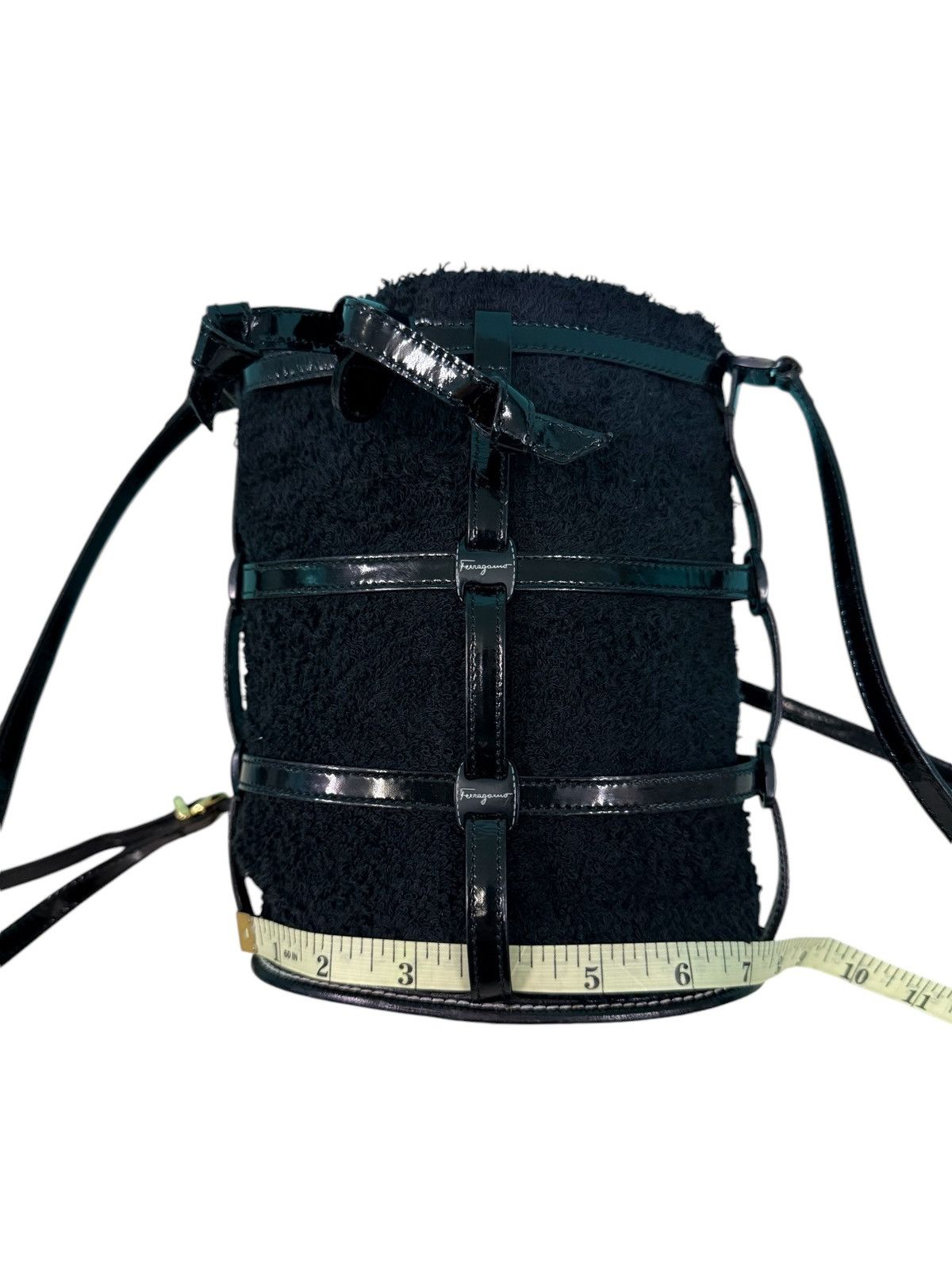 Salvatore Ferragamo SALVATORE FERRAGAMO TERRY CLOTH CAGE BUCKET BAG Size ONE SIZE - 6 Thumbnail