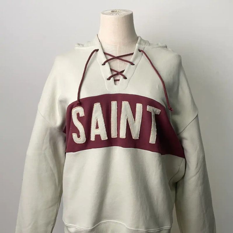 Yves Saint Laurent YSL Light Gray Cotton Women's Hoodie 0089 Size L / US 10 / IT 46 - 1 Thumbnail