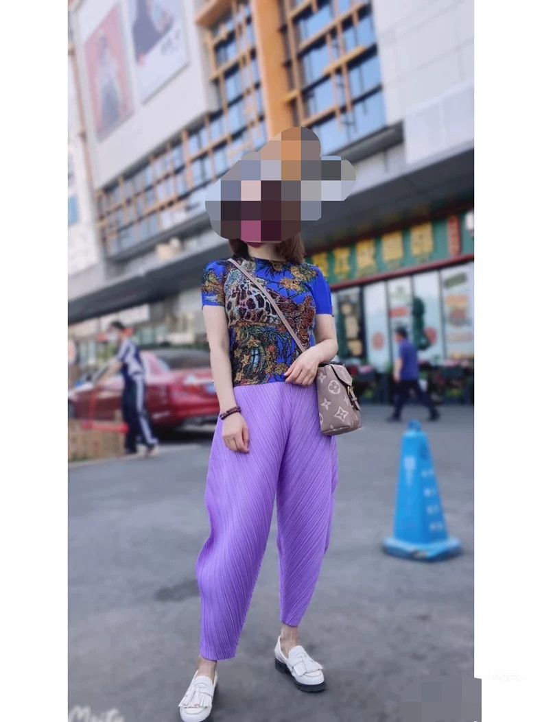 Issey Miyake Issey Miyake size:3 Purple pleated pants Size 42" / US 20 - 8 Thumbnail