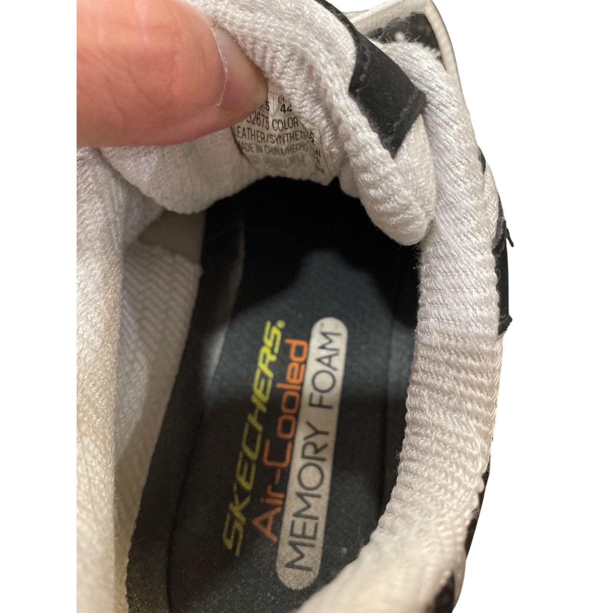 SKECHERS Skechers D'lites mens black white leather low top sneakers s Size US 10.5 / EU 43-44 - 7 Thumbnail
