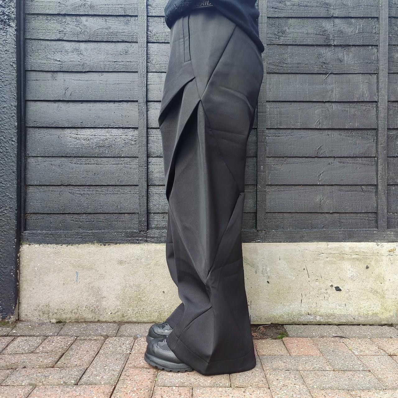 Other Black Wide Leg Pleated Trousers Size US 32 / EU 48 - 4 Thumbnail