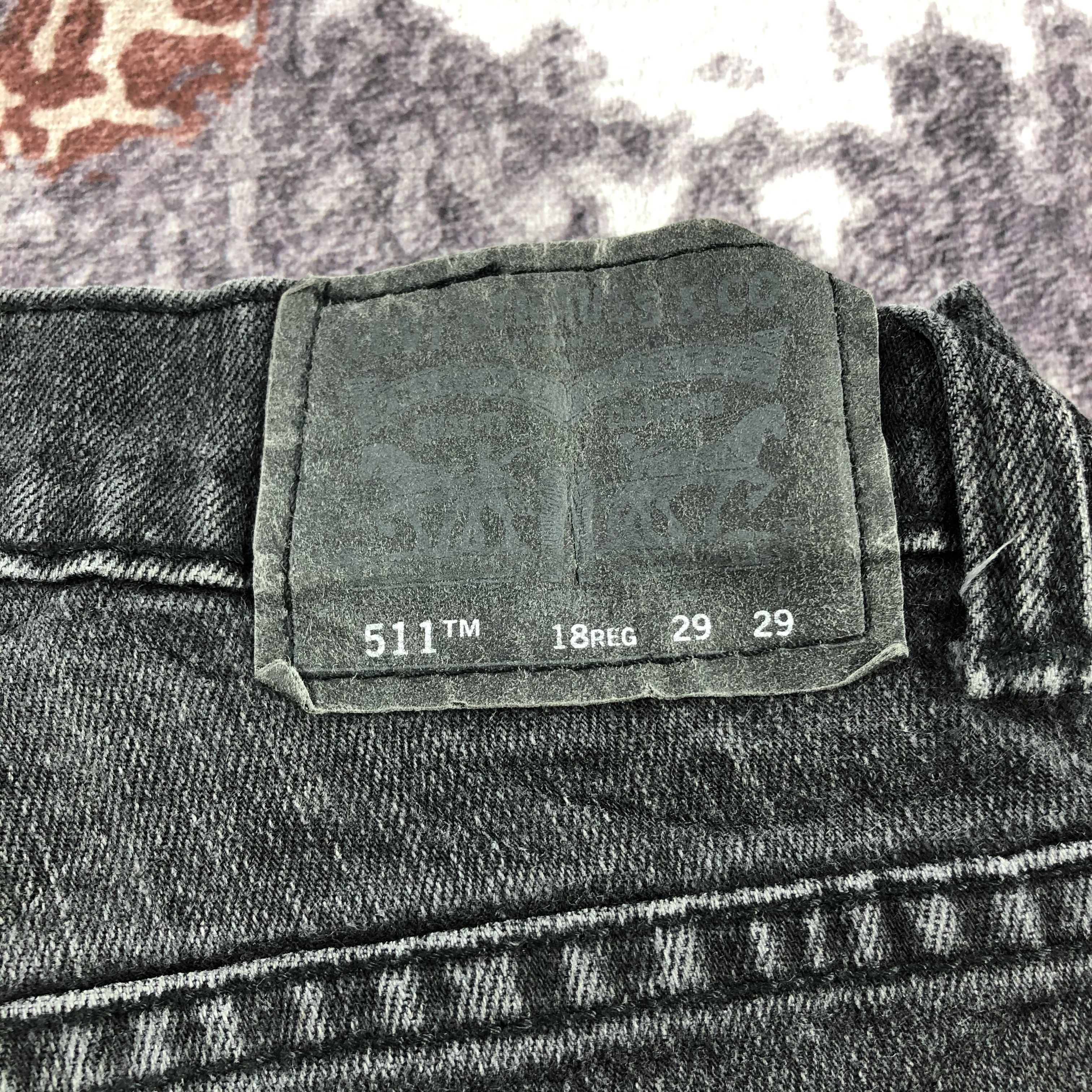 Levi's × Vintage Vintage Faded Black Levis 511 Jeans-JM3169 Size US 30 / EU 46 - 6 Thumbnail