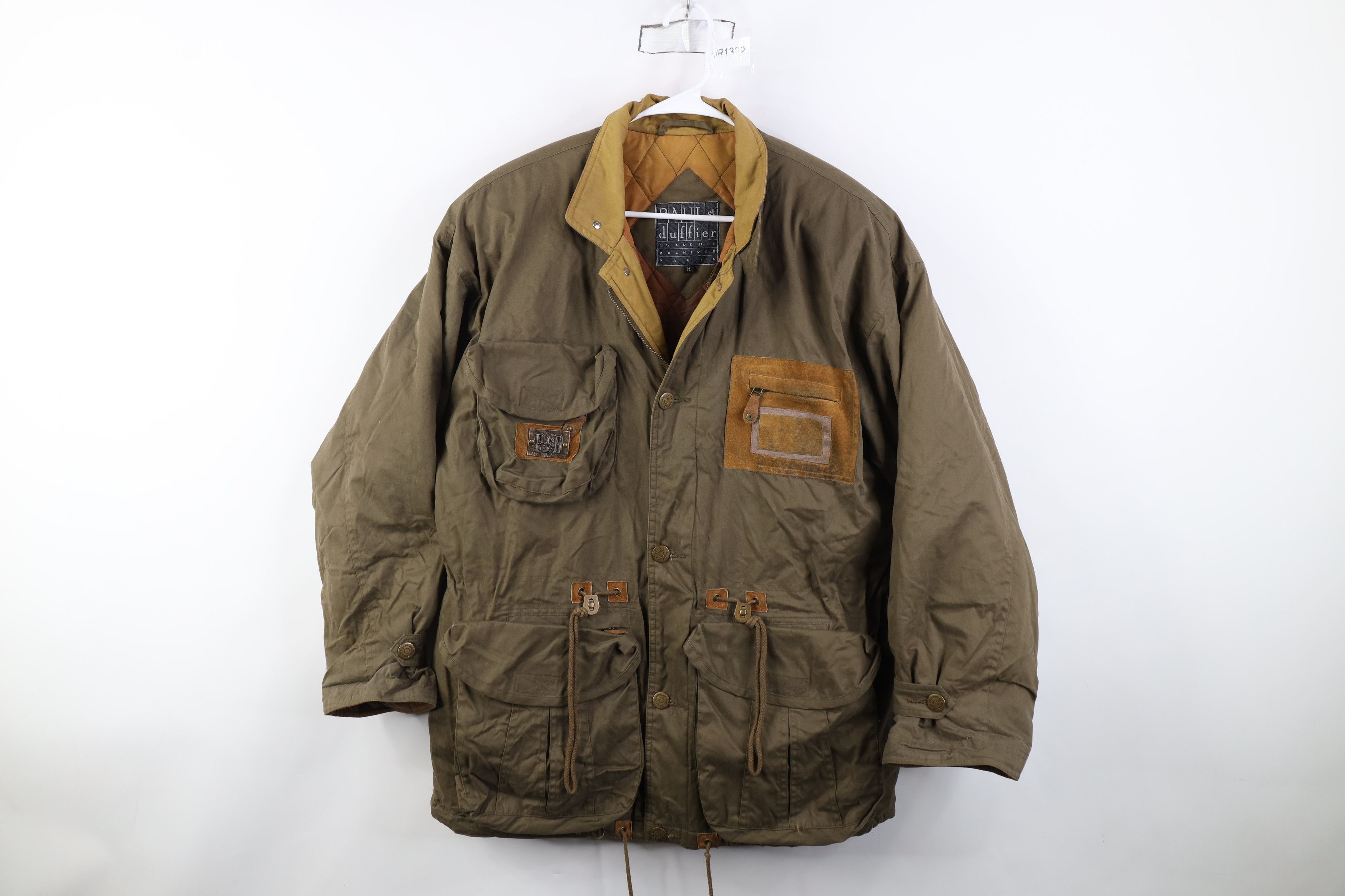 Vintage Vintage 90s Streetwear Quilted Suede Trim Winter Jacket Size US M / EU 48-50 / 2 - 1 Thumbnail