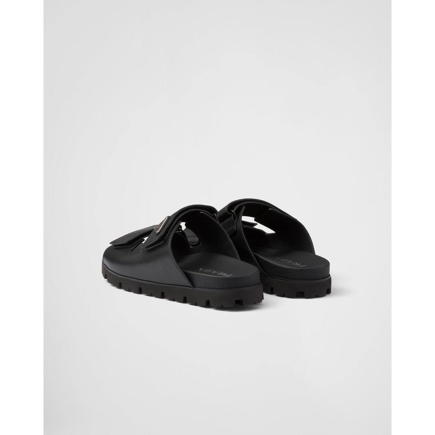 Prada PRADA $1100 Black Leather Strap Sandals New And Authentic (M Size US 13 / EU 46 - 4 Thumbnail