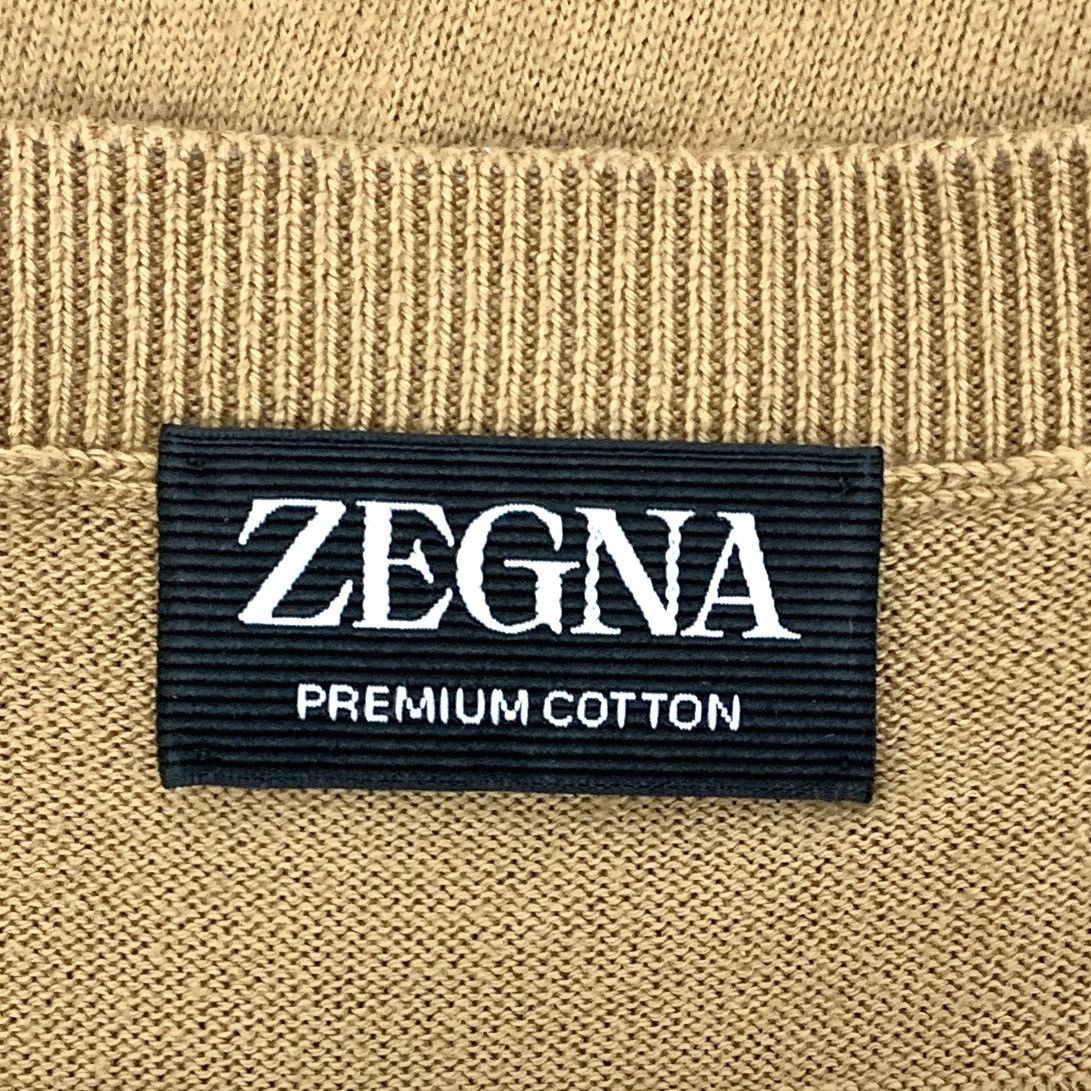 Z Zegna Zegna Dark Brown Cotton Crew Neck Short Sleeve T-shirt K26WX Size US M / EU 48-50 / 2 - 5 Thumbnail