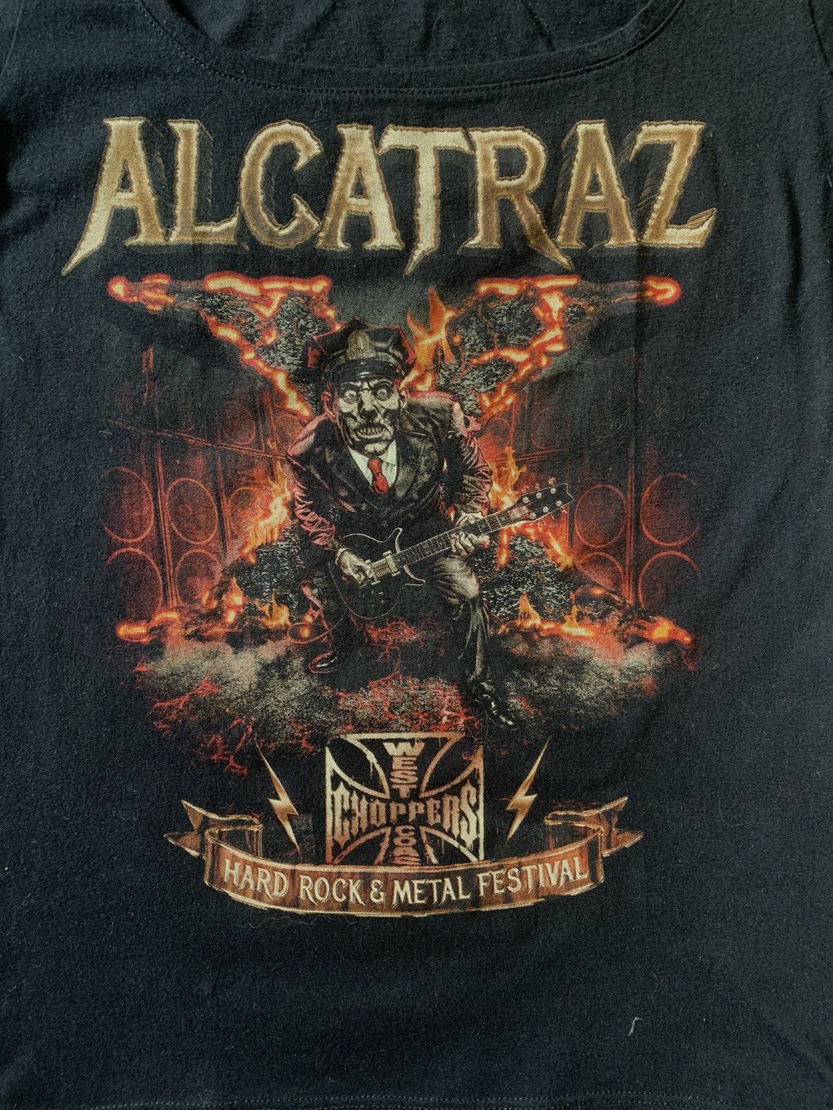 Vintage Vintage Wes Choppers Alcatraz The Tenth Annual Metal RockTee Size L / US 10 / IT 46 - 6 Thumbnail