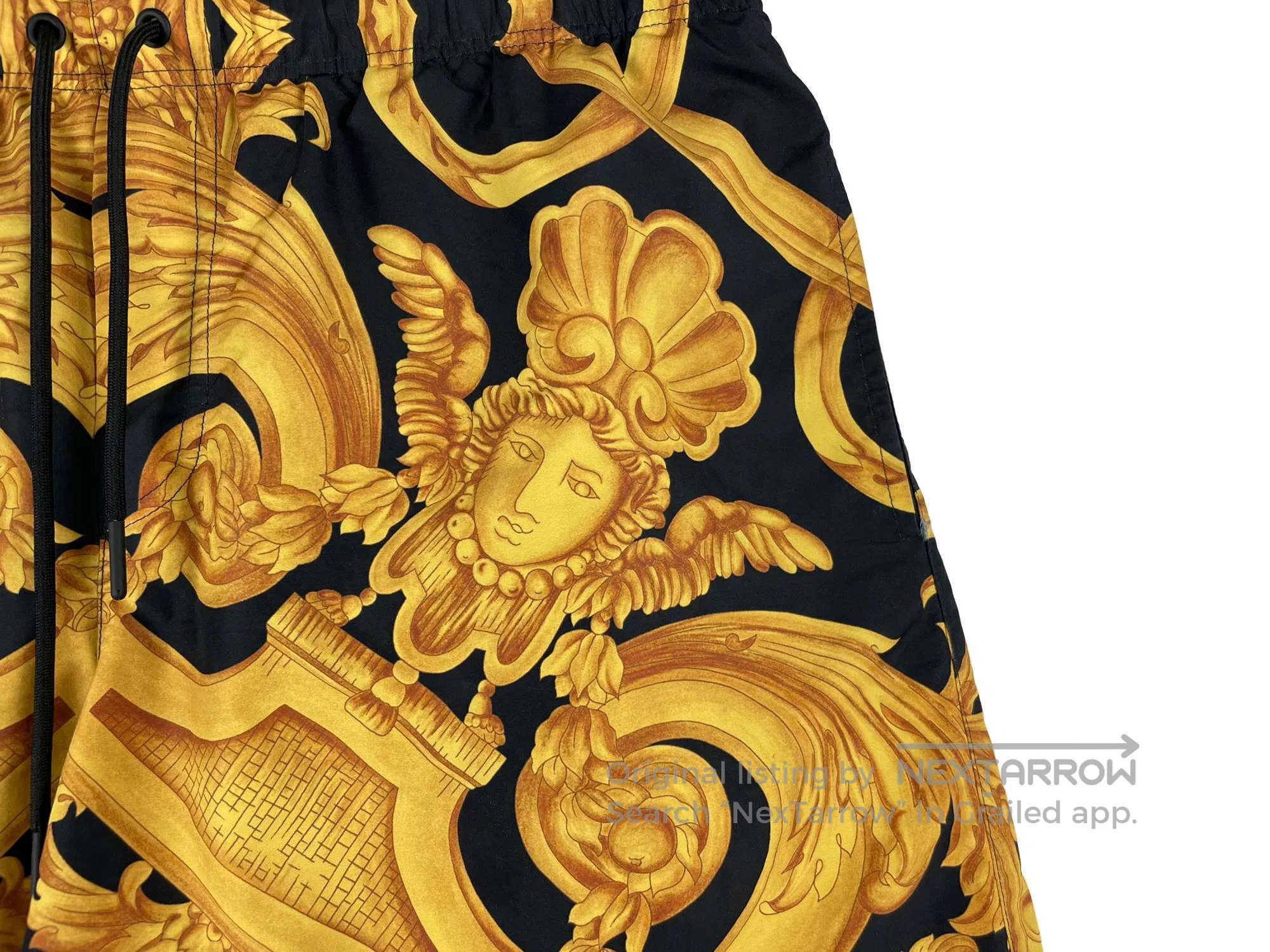 Versace Versace size XXL Black and Gold Pattern Drawstring Shorts Size US 27 - 3 Thumbnail