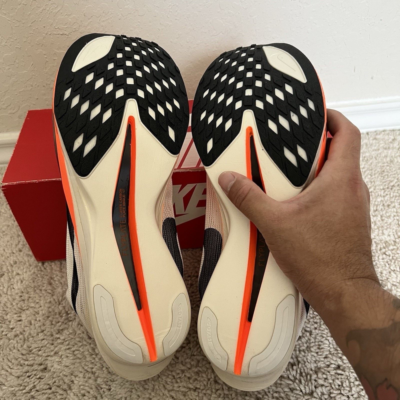 Nike Nike ZoomX Streakfly 2 Proto White Orange Shoes 12.5 New Size US 12.5 / EU 45-46 - 8 Thumbnail