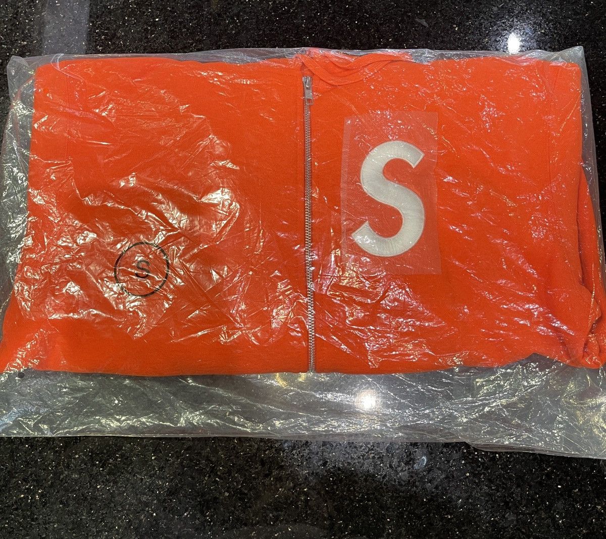 Supreme Supreme S Logo Zip Up Hooded Sweatshirt 'Bright Orange Size US S / EU 44-46 / 1 - 2 Thumbnail