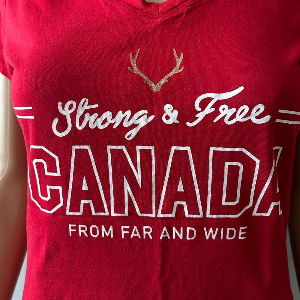 Designer Joe Fresh Red Canada Graphic Tee - Size Small Size S / US 4 / IT 40 - 2 Thumbnail