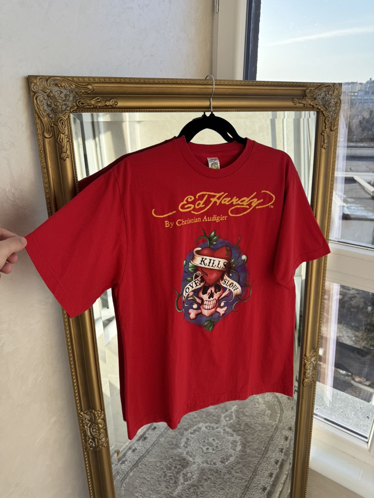 Ed Hardy Vintage Ed Hardy T-Shirt Big Logo Y2K Christian Audigier Size US L / EU 52-54 / 3 - 2 Thumbnail