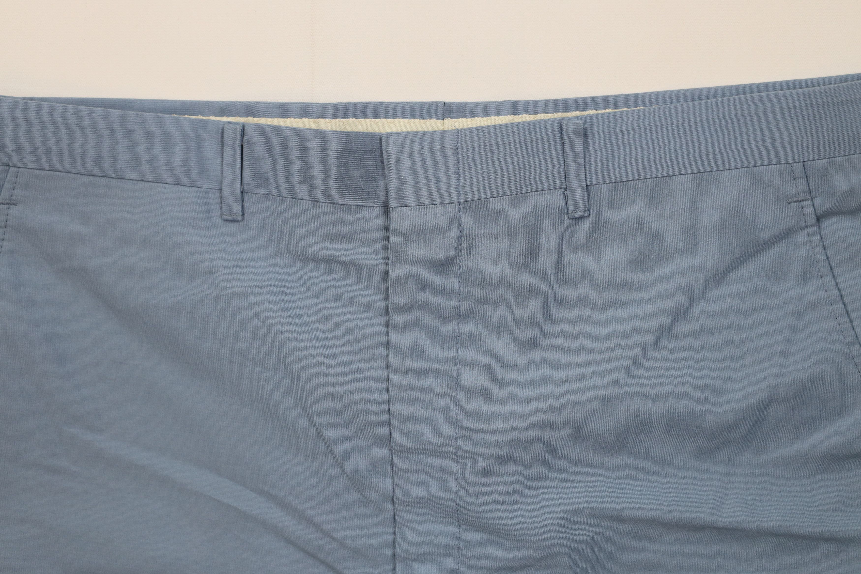 Vintage Vintage 70s Streetwear Above Knee Chino Shorts Light Blue Size US 34 / EU 50 - 2 Thumbnail