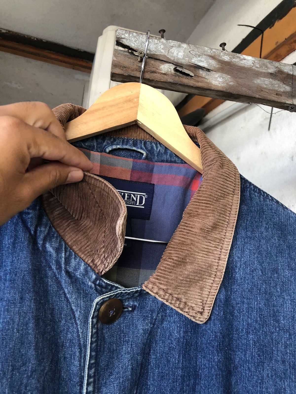 Lands' End Vintage Land's End Parka Denim Jacket Size US L / EU 52-54 / 3 - 8 Thumbnail