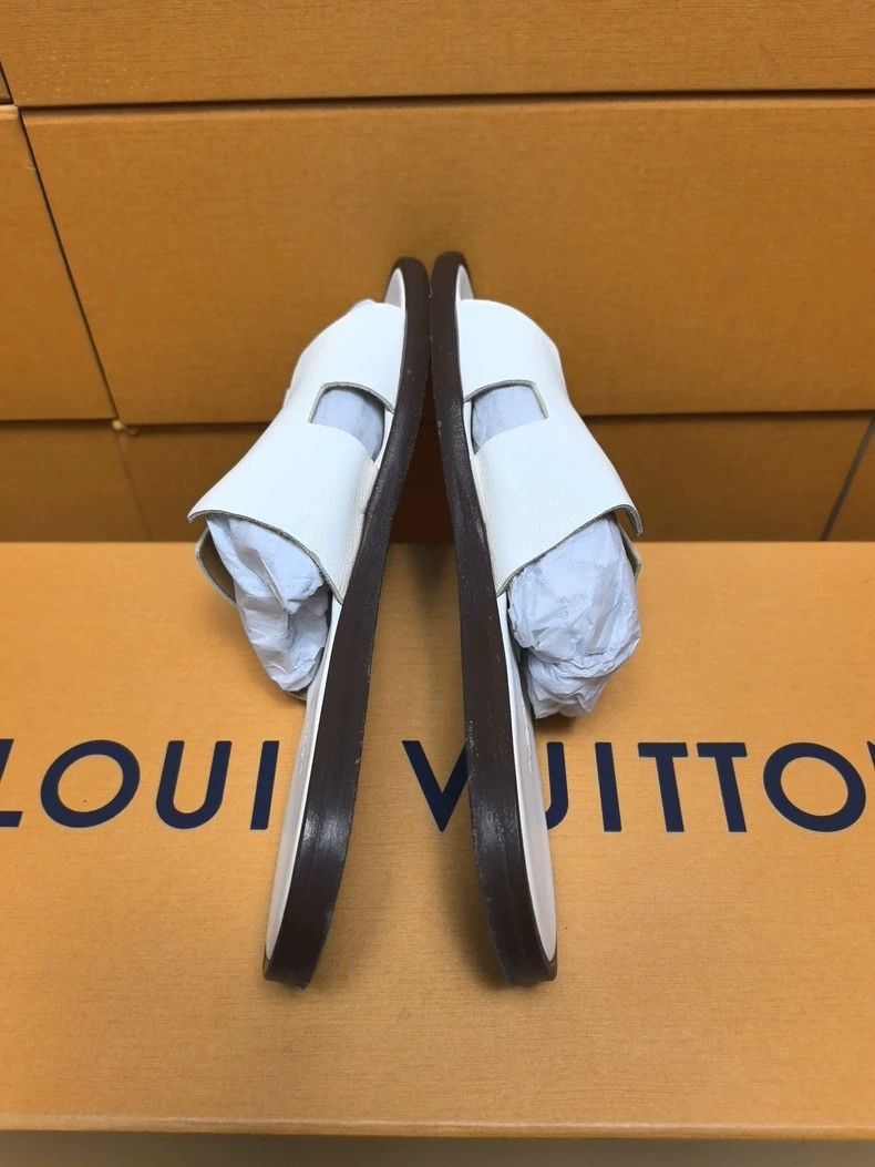 Hermes Hermes Men's White Sandals Size 40-2506 Size US 7.5 / EU 40-41 - 6 Thumbnail